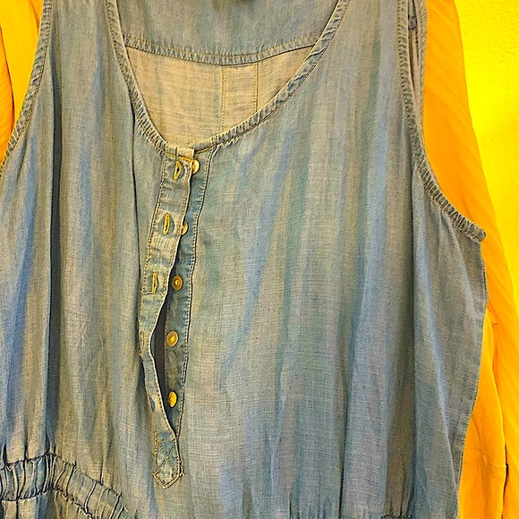 Denim women’s sleeveless romper - Picture 4 of 9